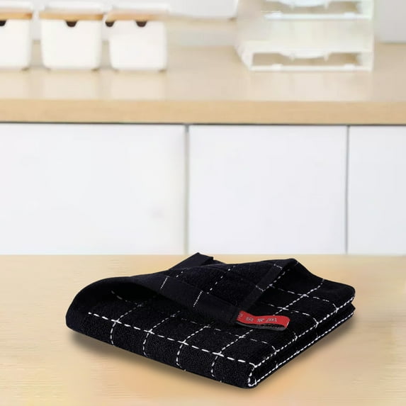 Qiweii 1 Piece Cotton Plaid Kitchen Cleaning Towel Absorbent Towel for Kitchen Cleaning,Single Piece Cotton Plaid Kitchen Cleaning Towel