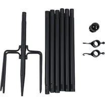 Qiweii 10 FT Thickened Stainless Steel Outdoor Ground Flag Pole with 5 Prong Base for Garden Yard Flag Display