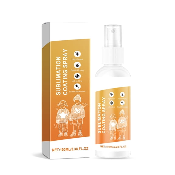 Qiweii 100ml Cotton Shirt Heat Transfer Coating Spray，Quick Dry Gloss Enhancing and Wear Resistant Coating