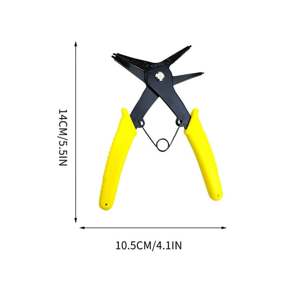 Qiweii 2 In 1 Straight Tip Snap Ring Pliers,Professional Hand Tool for Retaining Ring Removal and Installation