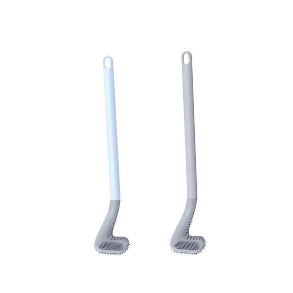 Qiweii 2 Piece Toilet Brush Set Deep Cleaning Tool for Bathroom and Toilet