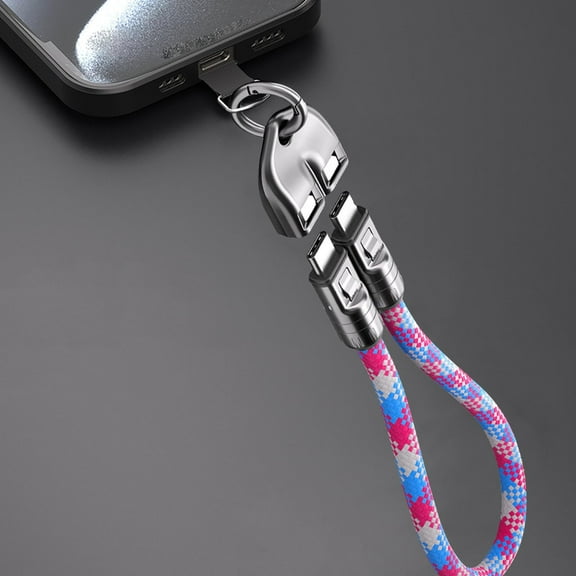 Qiweii 2-in-1 Charging Cable with Bracelet! 240W Ultra-Fast USB C to C Cable, Nylon Braided Cord & Wearable Strap, Portable Charger for Laptop, Phone, Tablet, Travel, Gym