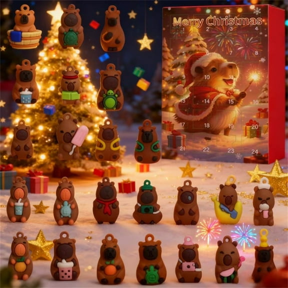 Qiweii 2025 Festive Advent Calendar, Holiday Countdown Decor, Home Office Christmas New Year Calendar