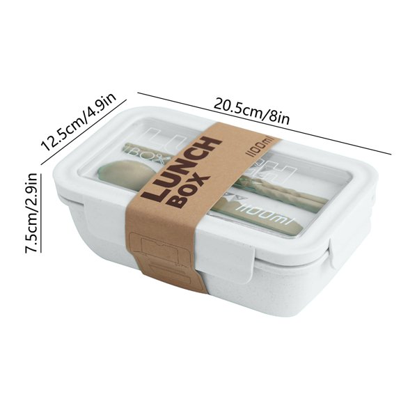 Qiweii 2025 New Bento Box With Utensils Microwave Safe Lunch Container Stackable Compartments Meal Prep Kit For Office College Travel Reusable Food Storage Leakproof, BPA Free,