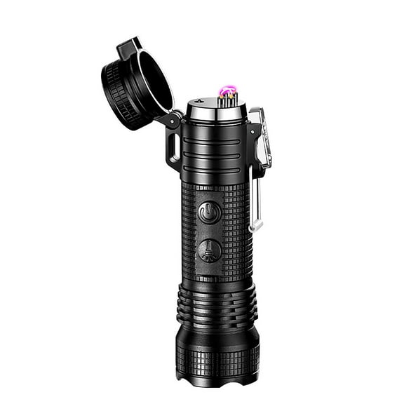 Qiweii 2025 New Multi Functional Flashlight Charging Lighter Rechargeable LED Flashlights High and Windproof Lighter Suitable for Exploration, Swimming, Mountain Climbing, and Daily Use