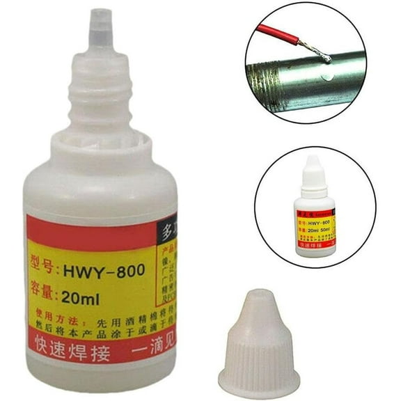 Qiweii 20ml Stainless Steel Soldering Flux Liquid,Multifunctional Powerful Solder for Metal Welding