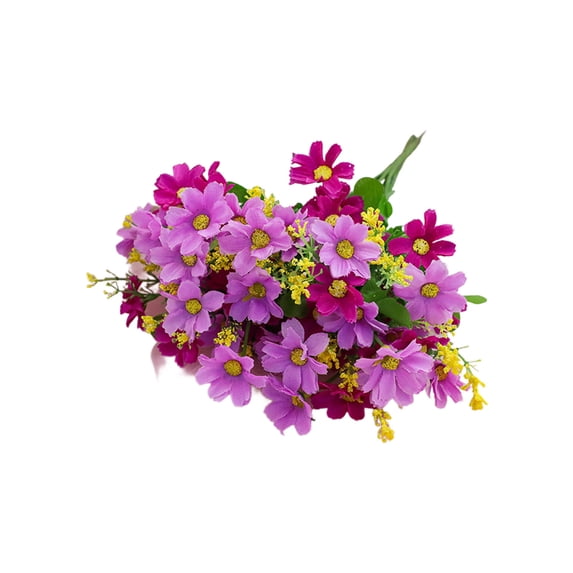 Qiweii 28 Head Fresh Style Artificial Aster Flower,Faux Plastic Floral for Home Decor and Floral Arrangement