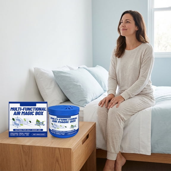 Qiweii 3.5 Oz Home Air Freshener Magic Box Natural Mint Scent,Air Purifying Box for Indoor Odor Removal Air Freshness and Relaxing Ambiance