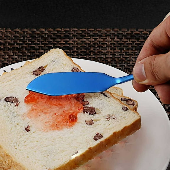 Qiweii 410 Titanium-Plated Stainless Steel Kitchen Tool Set, Cream Knife Spatula Oil Scraper Cheese Knife