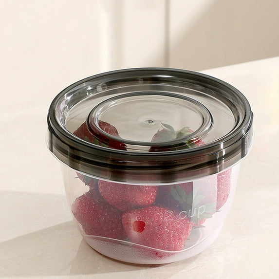 Qiweii 473ML Reusable Plastic Food Storage Containers Stackable Airtight Leak proof Food Containers for Snacks, Nuts, Food, Picnics, Food Prep,Salad Dressing - BPA Free