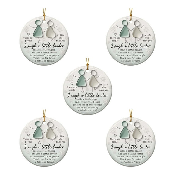 Qiweii 5/10/20 Pack Sea Glass Friendship Ornament Set,Decorative Pendant for Home and Gift Giving
