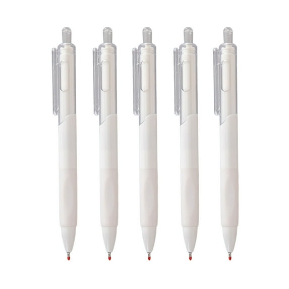 Qiweii 5 Pack Retractable Fast Drying 0.5mm Gel Pen Set,Smooth Writing Pen for Student Exam and Office