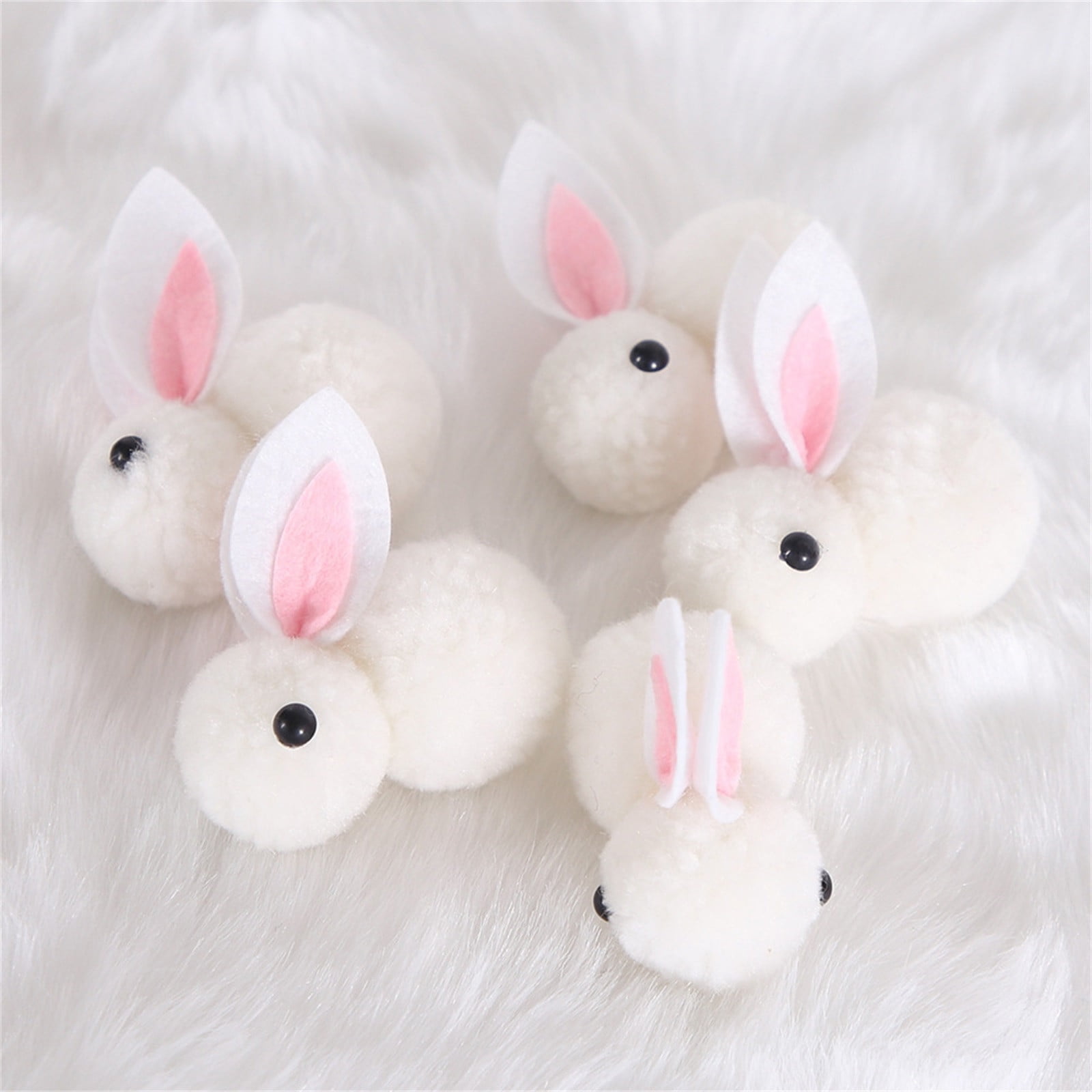 Qiweii 5-piece 4.5cm Mini Plush Rabbit Toy Set,Cute Stuffed Animal for ...