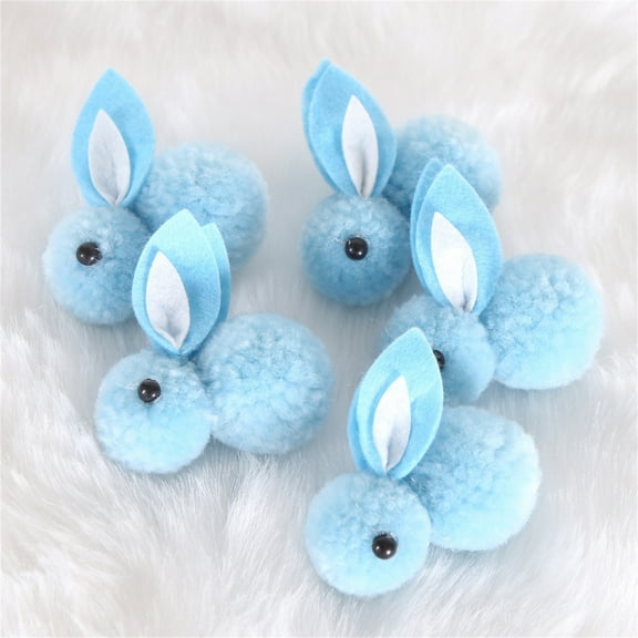 Qiweii 5-piece 4.5cm Mini Plush Rabbit Toy Set，Cute Stuffed Animal for Decor and Play，Home and Gift Accessory