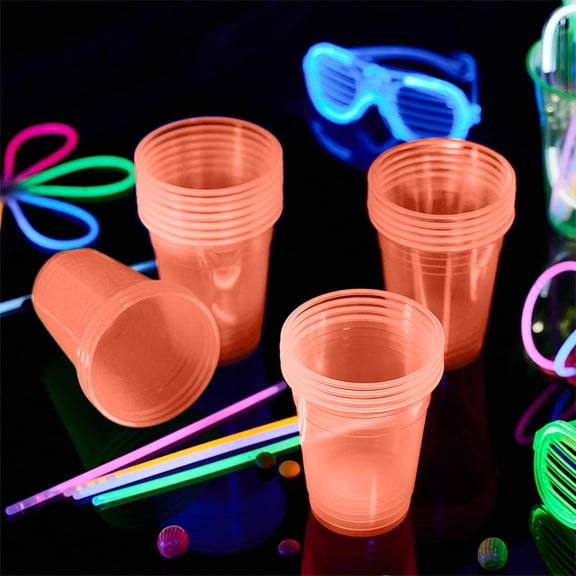 Qiweii 50-Pack Clear Disposable Plastic Cups Heavy-Duty High-Temperature Resistant for Household Drinking Wine Tea