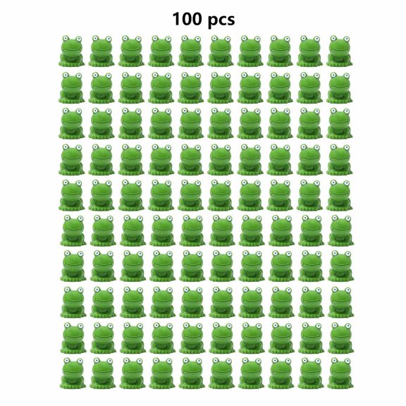 Qiweii 50 Pcs Mini Frog Figurine Tiny Animal Statue Home Desktop Decorative Ornament