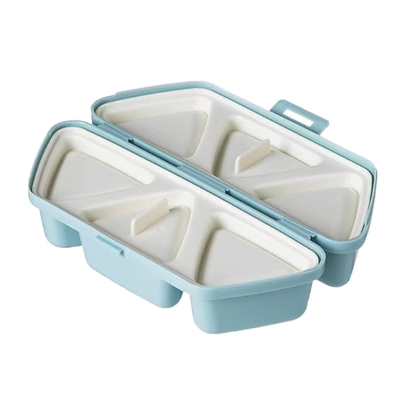 Qiweii 6-grid Triangle Rice Ball Bento Box,Creative Lunch Prep Container for Home Kitchen,Food Storage Accessory