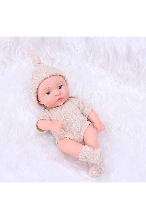 7.48 Inch Realistic Vinyl Baby Doll Outfit Set, Includes Pacifier, Soft Touch Newborn Style Interactive Toy