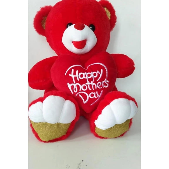 Qiweii 7.9 Inch Mother's Day Plush Bear Figurine Gift for Gifting，Soft Stuffed Toy for Mother's Day Present Home Decor Tabletop Display and Heartfelt Gesture
