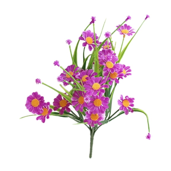 Qiweii Artificial Water Plant Chrysanthemum Bunch Faux Floral Arrangement for Living Room Dining Room Home Decor Outdoor Flowerbed Floor Display