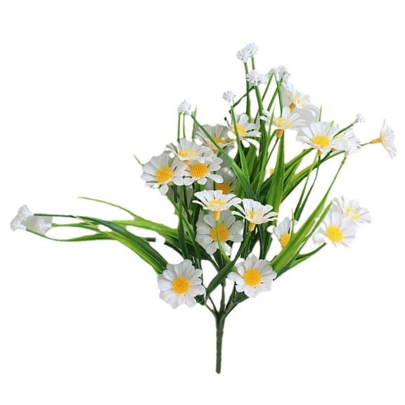 Qiweii Artificial Water Plant Chrysanthemum Bunch Faux Floral Arrangement for Living Room Dining Room Home Decor Outdoor Flowerbed Floor Display