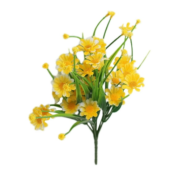 Qiweii Artificial Water Plant Chrysanthemum Bunch Faux Floral Arrangement for Living Room Dining Room Home Decor Outdoor Flowerbed Floor Display