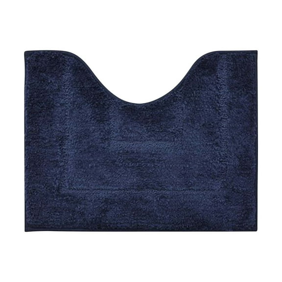 Qiweii Bathroom U-Shaped Thickened Floor Mat Super Absorbent Quick-Drying Non-Slip Door Mat Foot Drying Toilet Carpet for Home