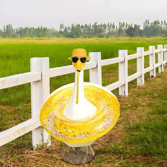 Qiweii Big White Goose Festival Theme Decoration Sculpture Set