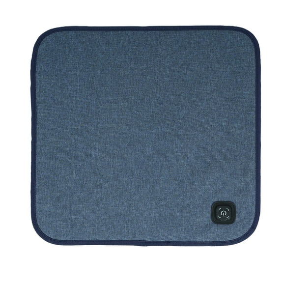 Qiweii Blue Usb Powered Heated Seat Cushion, Home Office Chair Winter Warmer Pad, Auto Seat Heating Accessory