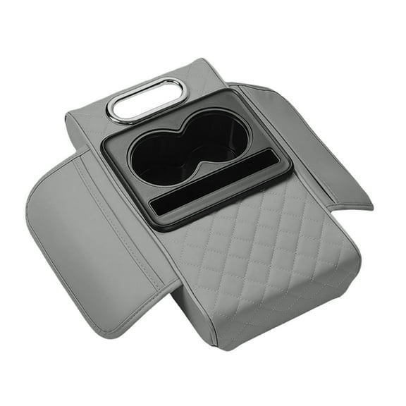 Qiweii Car Armrest Box Pad 3-In-1 Multifunctional Car Tissue Box Storage Bag Elbow Pad Armrest Heightening Pad For Car Interior Organization