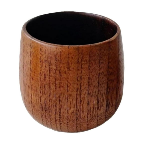 Qiweii Charred Wooden Whiskey Glass Set - Pot-Bellied Tumbler with Smoky Flavor Infusion, Unique Handcrafted Barware for Bourbon, Scotch, and Rustic Home Decor