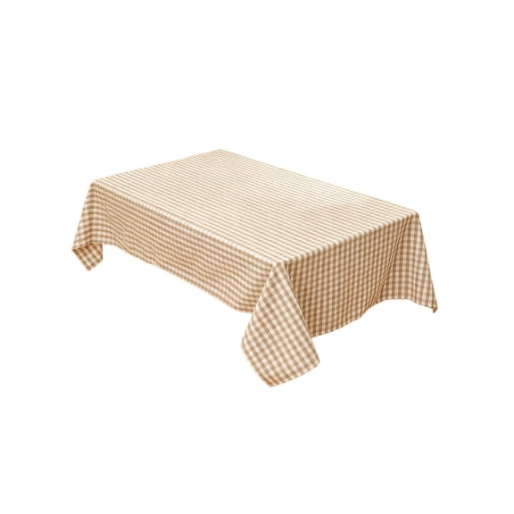 Qiweii Checkered Rustic Tablecloth and Mat, Waterproof Oil Resistant Surface, Fresh Stylish Look for Indoor Daily Table Decoration