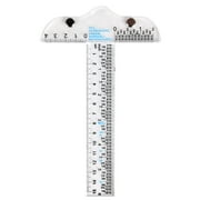 Qiweii Clear Acrylic T Square Ruler Student Drawing and Drafting Stationery Tool