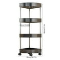 thumbnail image 1 of Qiweii Corner Shelf Stand Corner Shower Organizer Stand Floor Standing Shower Caddy ABS Resin Corner Shower Shelf Storage Rack for Bathroom Corner Shelf Display Rack(5 Tier) No Drill, 1 of 6