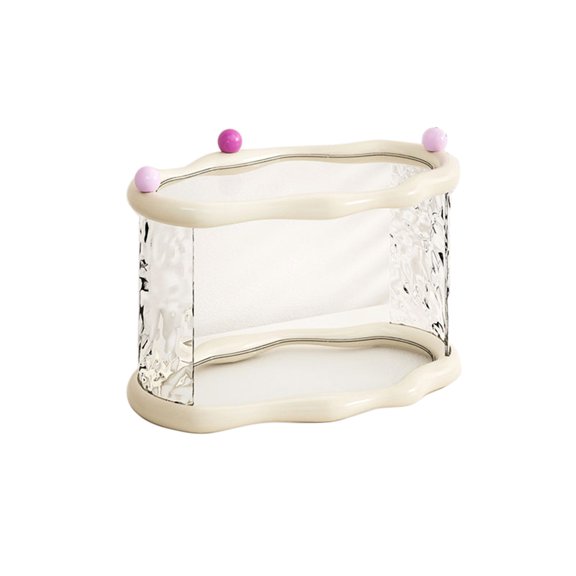 Qiweii Desktop Storage Rack Cup and Cosmetic Organizer for Bathroom Vanity