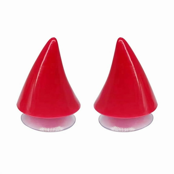 Qiweii Devil Horn Helmet Accessories with Strong Suction Cups - Fun Personality Decoration for Motorcycle, Bike, Hockey & Sports Helmets - Easy Install Novelty Gift