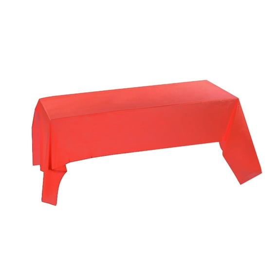 Qiweii Disposable Plastic Plain Tablecloth Solid Color Waterproof Oil-Proof Table Cover for Party Birthday Dessert Table Home Event