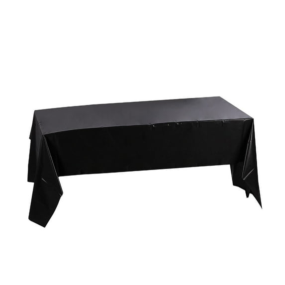 Qiweii Disposable Plastic Plain Tablecloth Solid Color Waterproof Oil-Proof Table Cover for Party Birthday Dessert Table Home Event