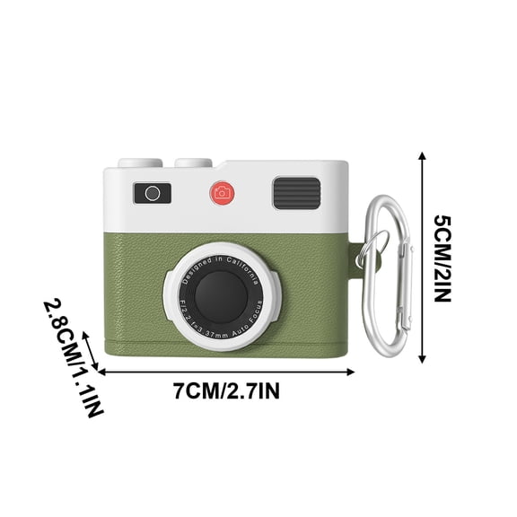 Qiweii Earphone Case Cute Camera Silicone Bluetooth Case Earphone Cover Compatible with Apple Airpods Pro 3rd Generation，Protective Case for Earphones