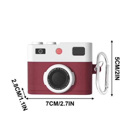 Qiweii Earphone Case Cute Camera Silicone Bluetooth Case Earphone Cover Compatible with Apple Airpods Pro 3rd Generation，Protective Case for Earphones