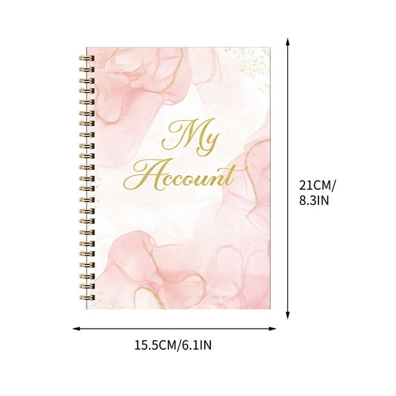 Qiweii English Income and Expense Account Book Bank Registration Book Check Book，Practical Account Book for Financial Records