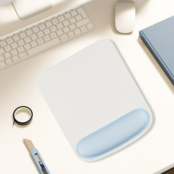 Qiweii Ergonomic Mouse Pad with Gel Wrist Rest, Comfortable Mousepad with Smooth Wrist Support Surface and Non-Slip PU Base for Pain Relief, Computer, Laptop, Office & Home
