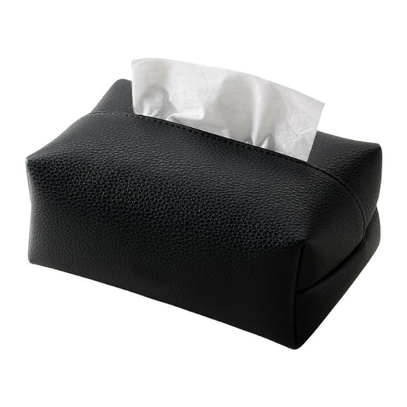 Qiweii Fashion Simple Leather Tissue Box Home Living Room Tissue Box High End Hotel Restaurant Napkin Storage Bag，Elegant Tissue Box for Home and Hotel