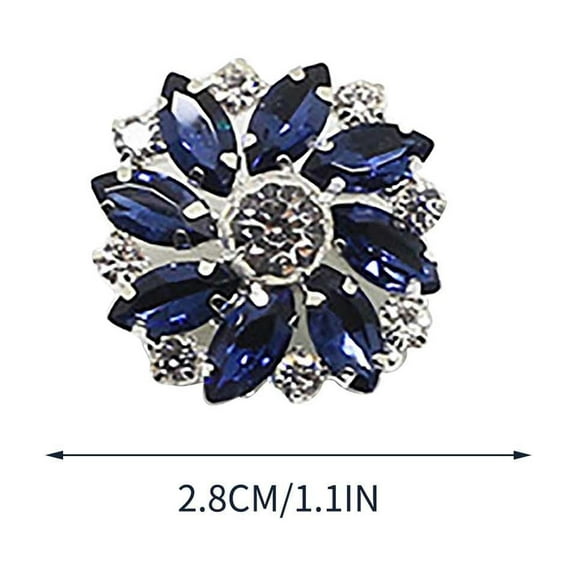 Qiweii Floral Rhinestone Glass Button DIY Hand Decorated Button For Shirt Dress Craft Projects Sewing Accessories Creative Handmade Buttons