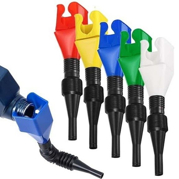 Qiweii Foldable Plastic Buckle Funnel Wide Mouth Flexible Easy-Carry For Automotive Oil Filling