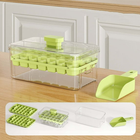 Qiweii Food Grade Press-type Ice Making Tool,Household Refrigerator Ice Block Maker,Home Kitchen and Bar Accessory