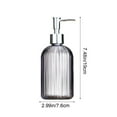 thumbnail image 1 of Qiweii Glass Soap Refill Dispenser - 400ml, Hand & Dish Dispenser - Refillable Lotion Bottle, Home Decoration Vertical Striped Color Style, 1 of 6