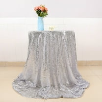 Qiweii Glitter Fabric Round Sequin Tablecloth Small Round Sparkling Tablecloth For Wedding Birthday Party Christmas Decoration