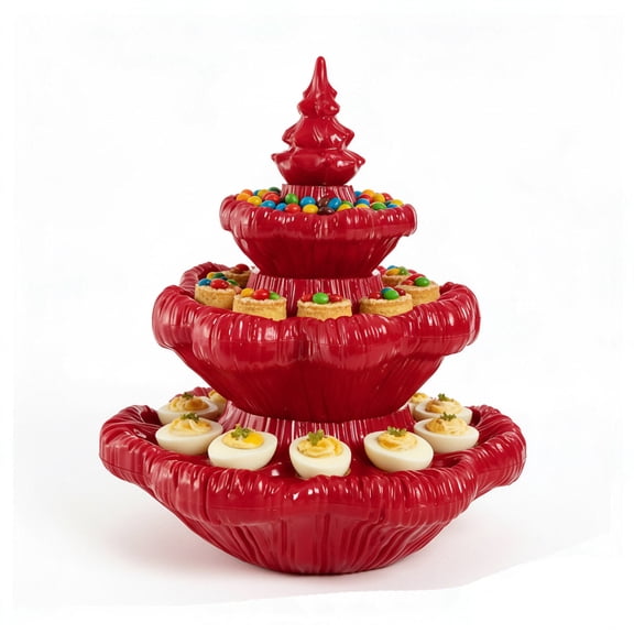 Qiweii Green Ceramic Christmas Tree Deviled Egg Tray with Lid,Reusable Holiday Egg Holder for Party and Dinner,Festive Tree Shape Perfect for Christmas Celebrations