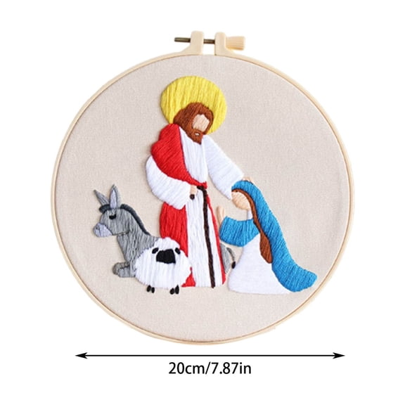 Qiweii Handmade Embroidery DIY Material Package European Religious Mythology Arab Belt Pattern Stretch Fabric For Embroidery Craft Projects
